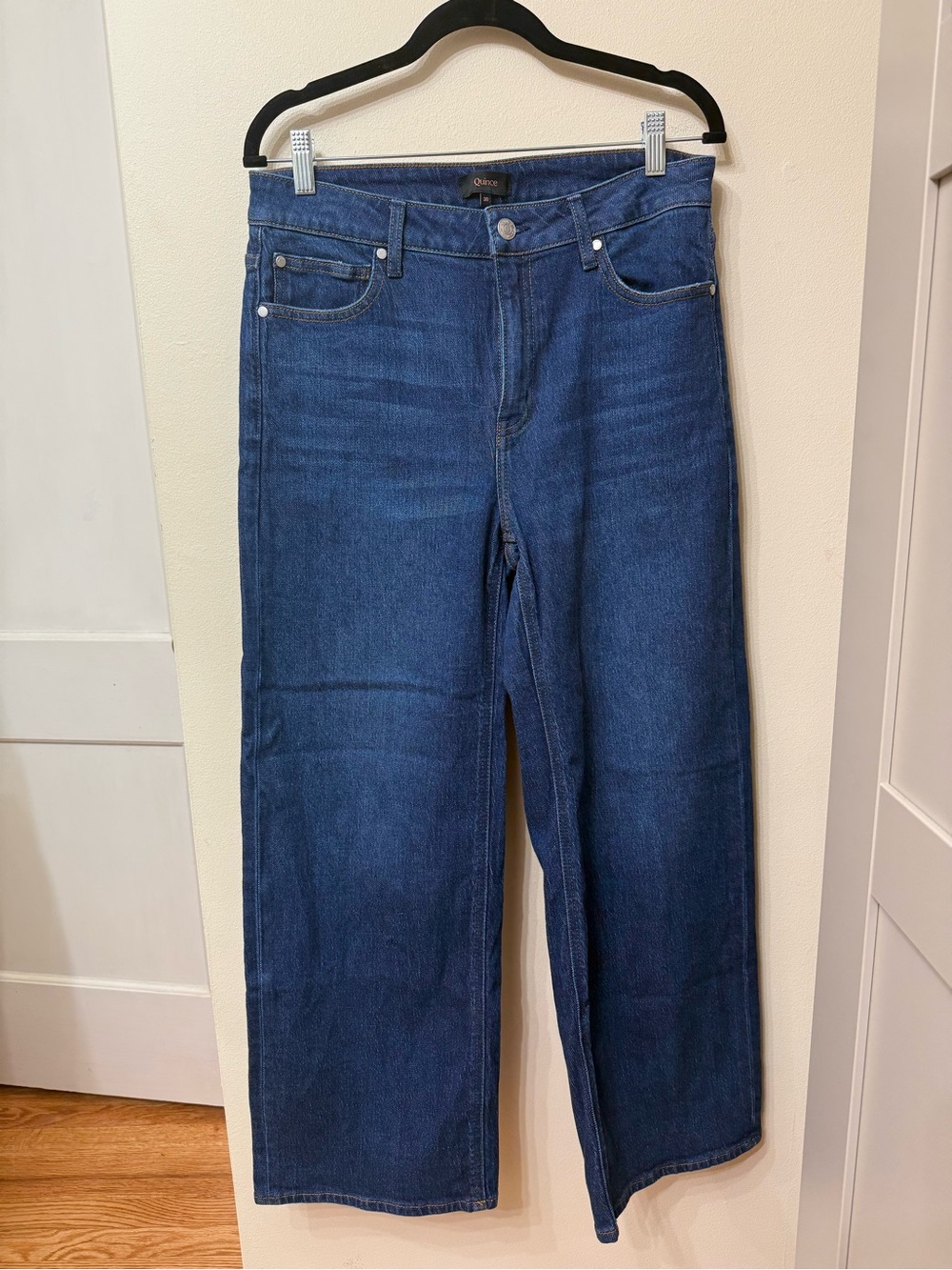 Quince 10 Bella Stretch Relaxed Fit Straight-Leg Jean Comfy 90s Organic Soft Eco - Picture 10 of 14